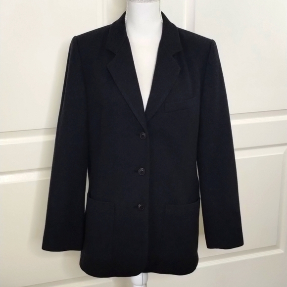 Eddie Bauer Jackets & Blazers - Eddie Bauer women's medium wool blazer/jacket dark gray three button w/pockets